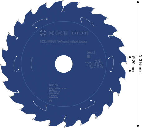 Bosch EXPERT Wood akuga ringsae tera 216 mm.